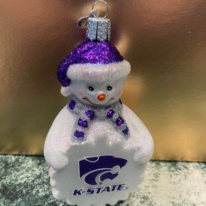 Old World Christmas Kansas State Snowman Ornament
